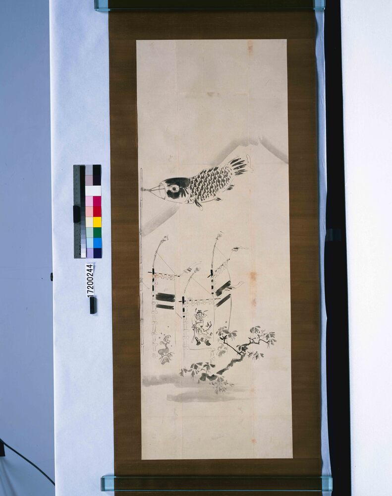 作品画像:粉本 富士に鯉幟
