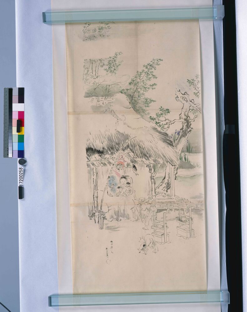 作品画像:粉本 農家五月節句