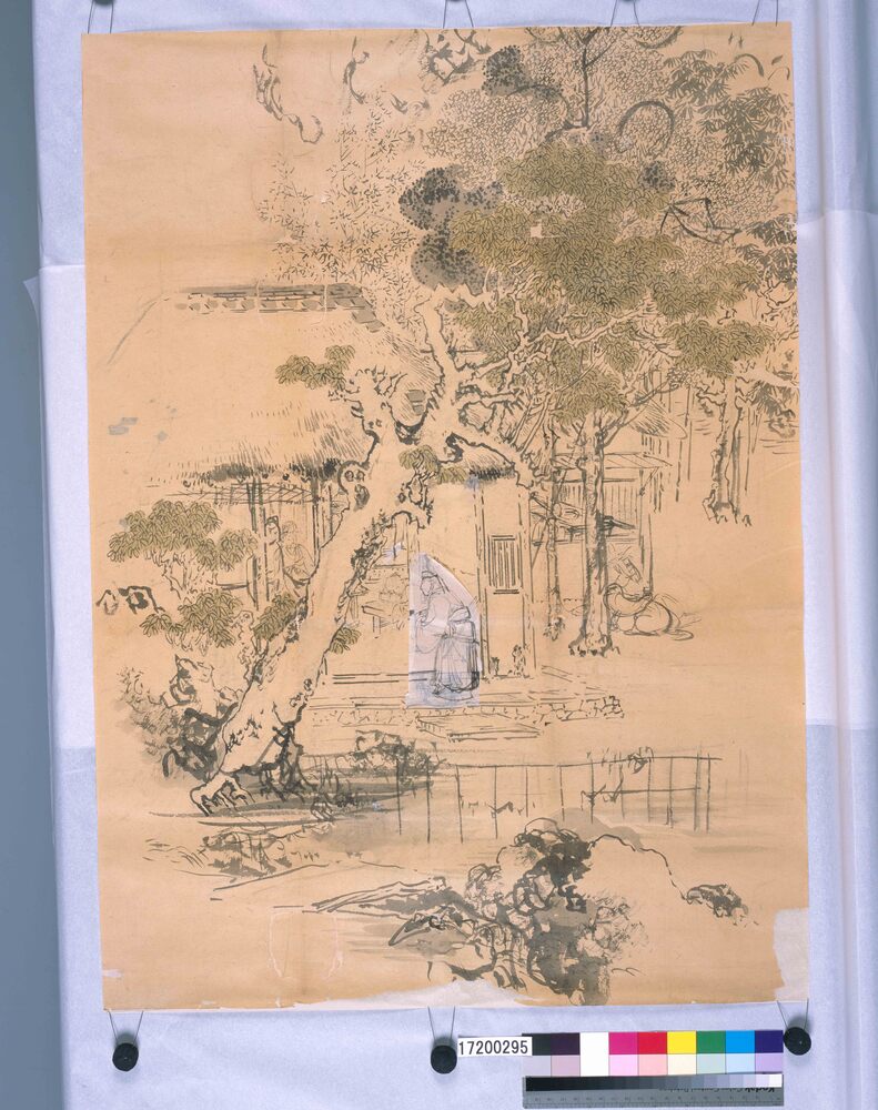 作品画像：粉本　高士訪問