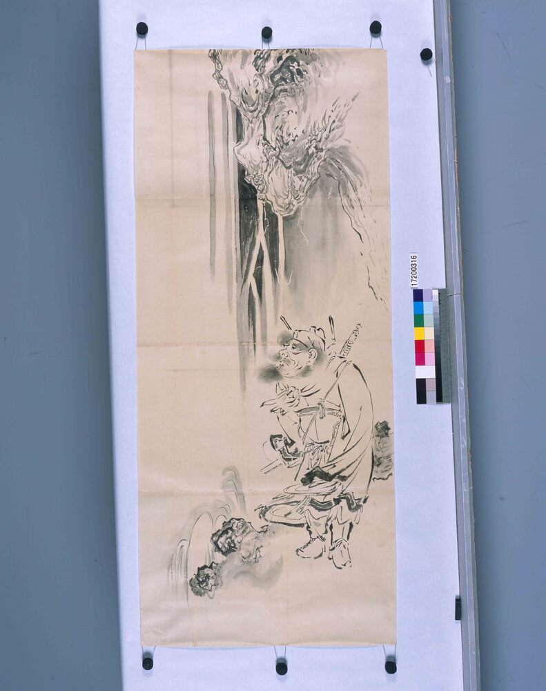 作品画像:粉本 滝見鍾馗