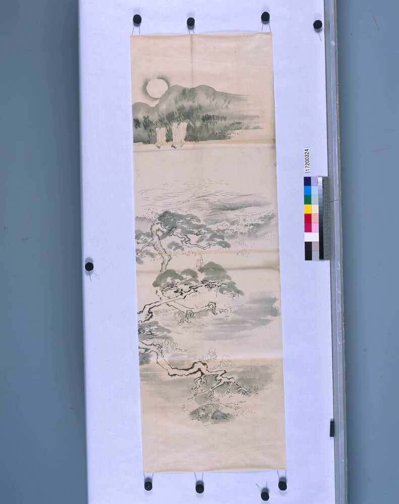 作品画像：粉本　松下人物