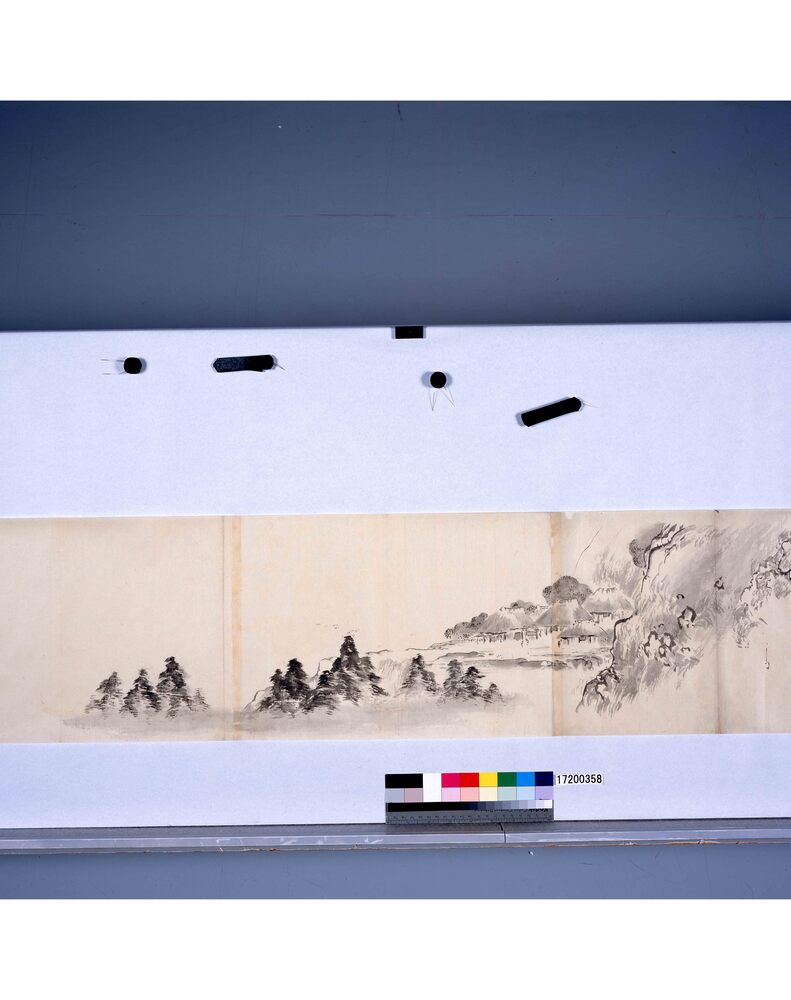 作品画像:粉本 山村風景