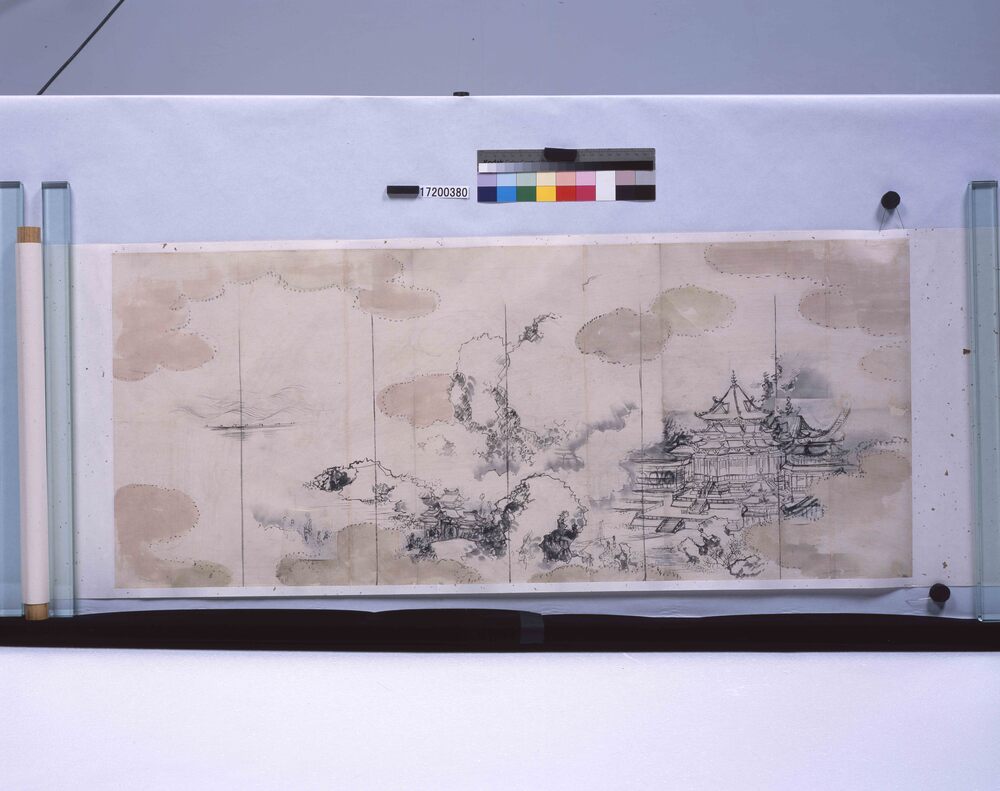 作品画像：粉本　阿房宮図