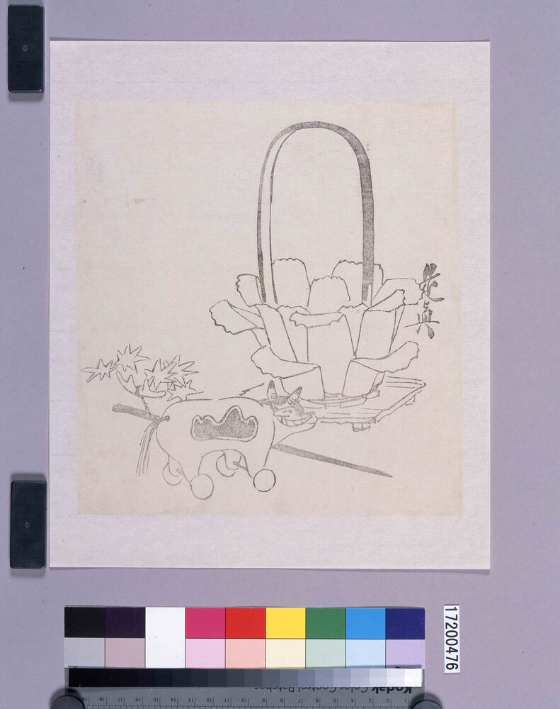作品画像:墨版 器と玩具