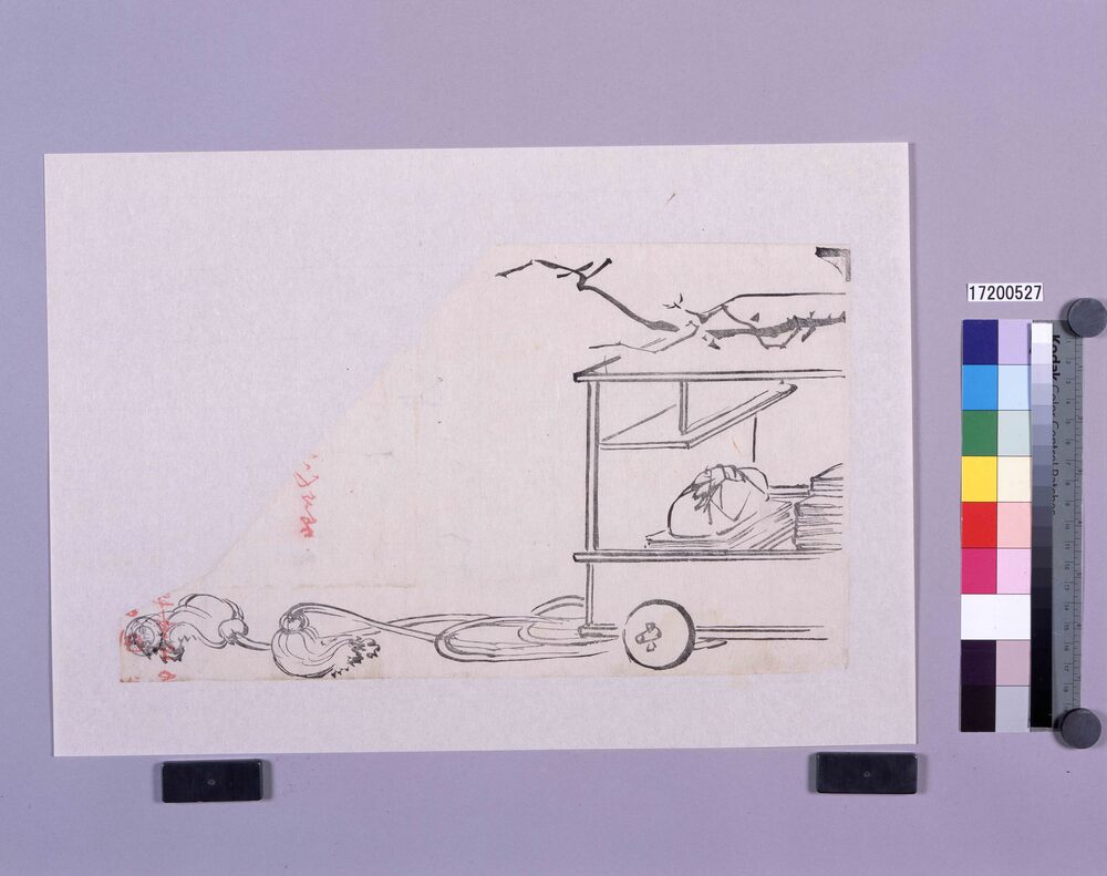 作品画像:着色墨版 棚車