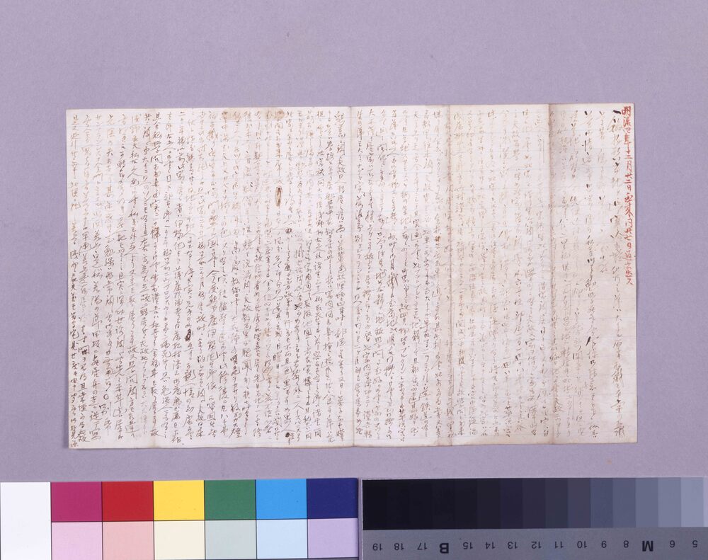 作品画像：家族宛書簡(フラットブッシュより　近況及び街路の様子につき)