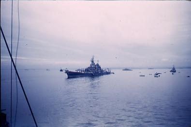 作品画像:降伏文書調印のために東京湾に来た戦艦ミズーリ