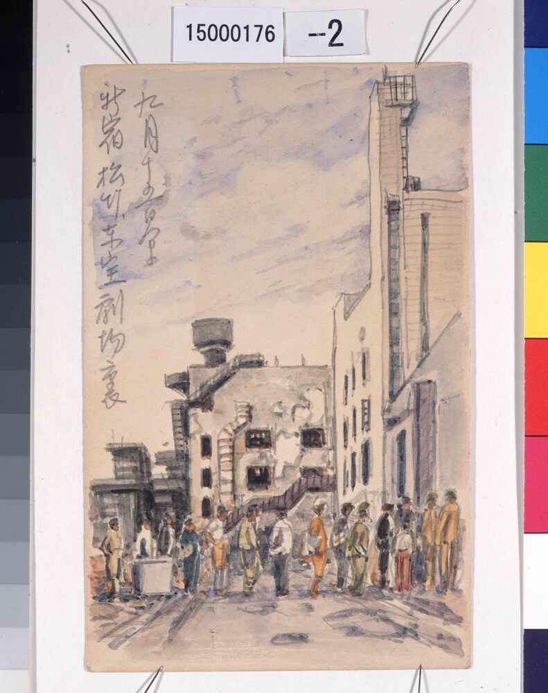 作品画像:東京戦災スケッチ95 新宿松竹東宝劇場裏