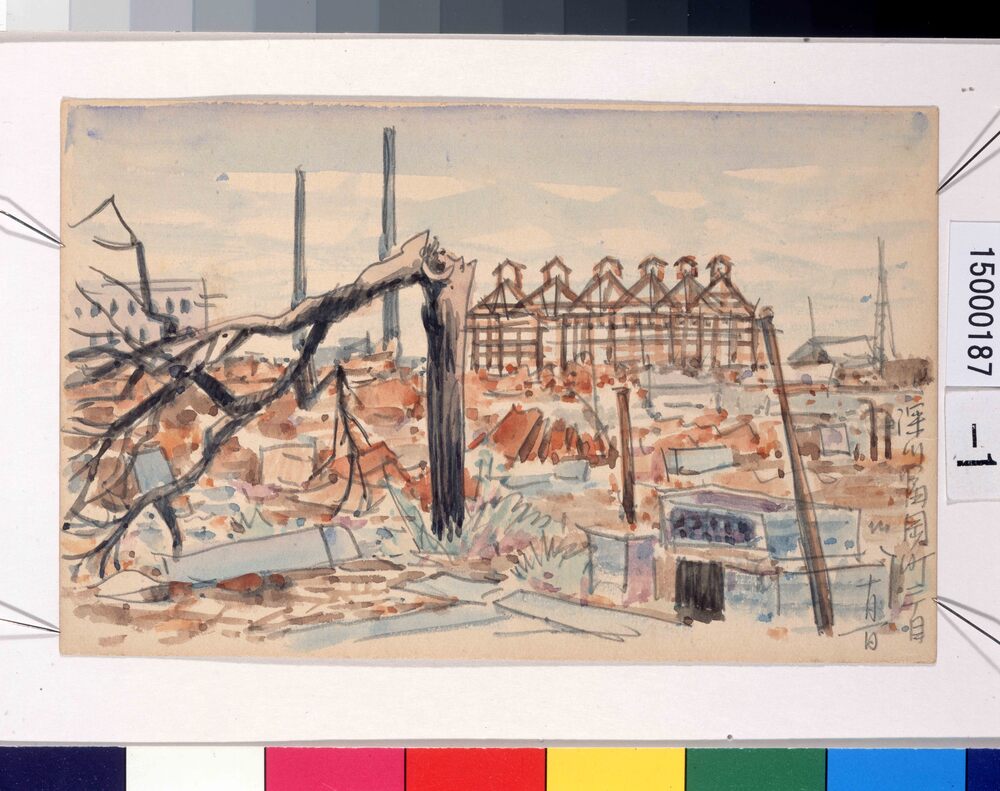 作品画像：東京戦災スケッチ106　深川富岡町二丁目