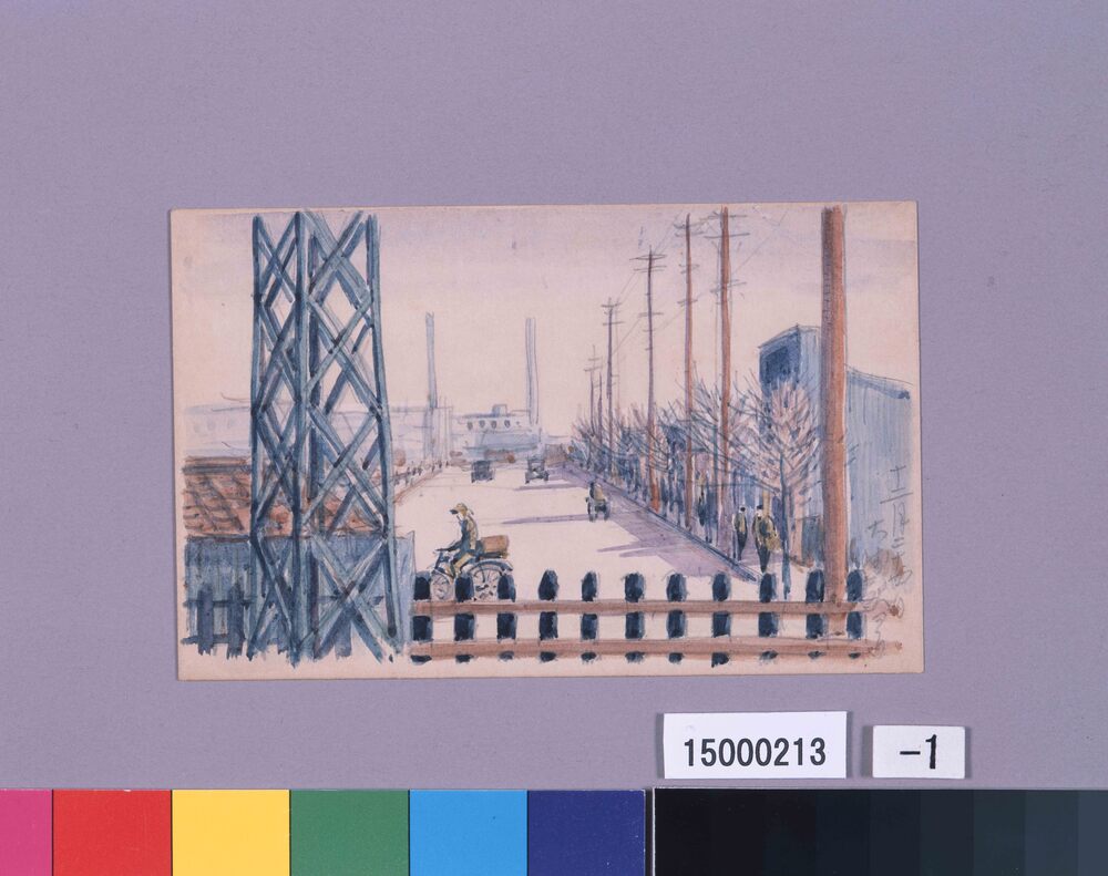 作品画像:東京戦災スケッチ132 大崎駅ヨリ