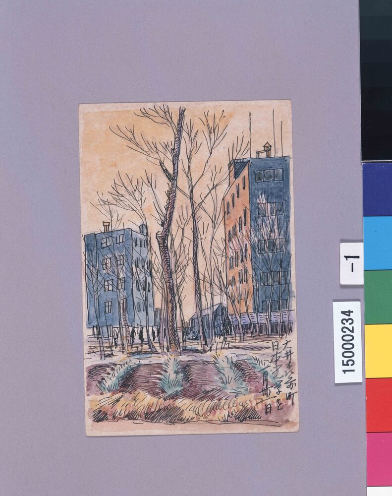 作品画像:東京戦災スケッチ153 大井森前町日本光学を