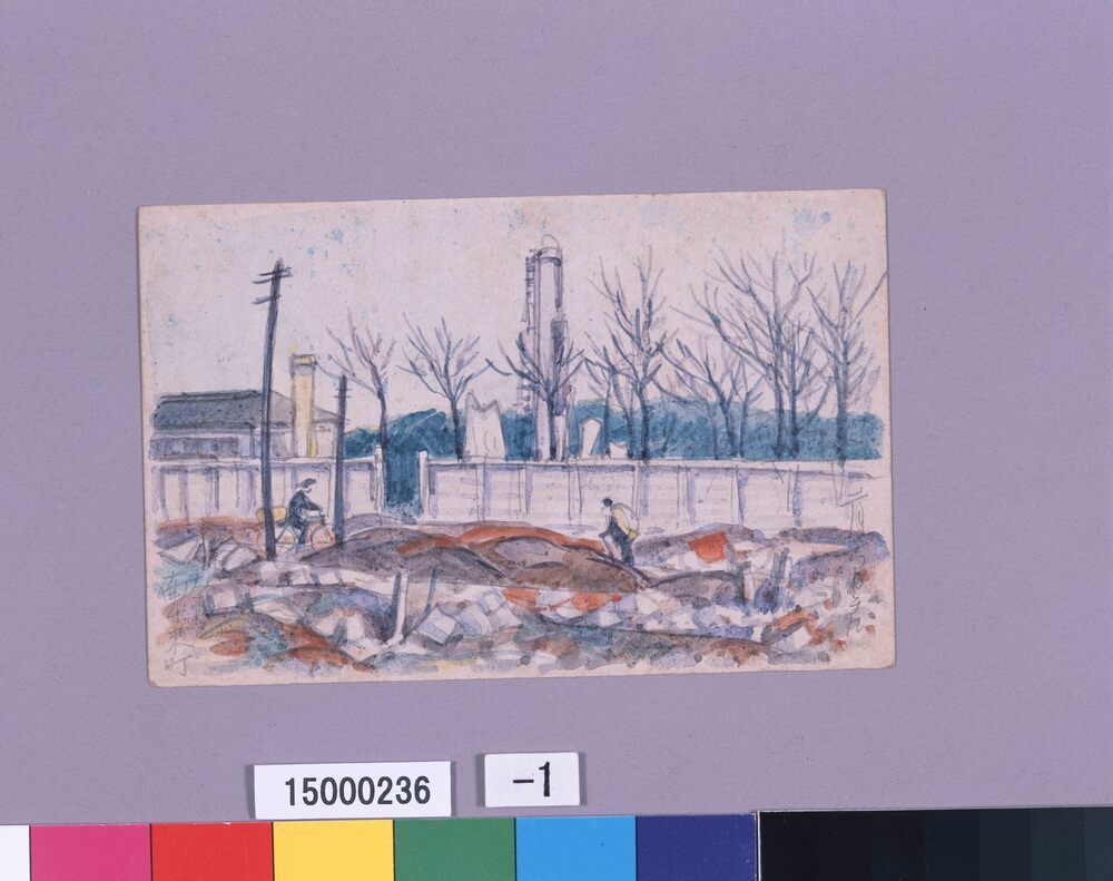 作品画像：東京戦災スケッチ155　大森区南千束町