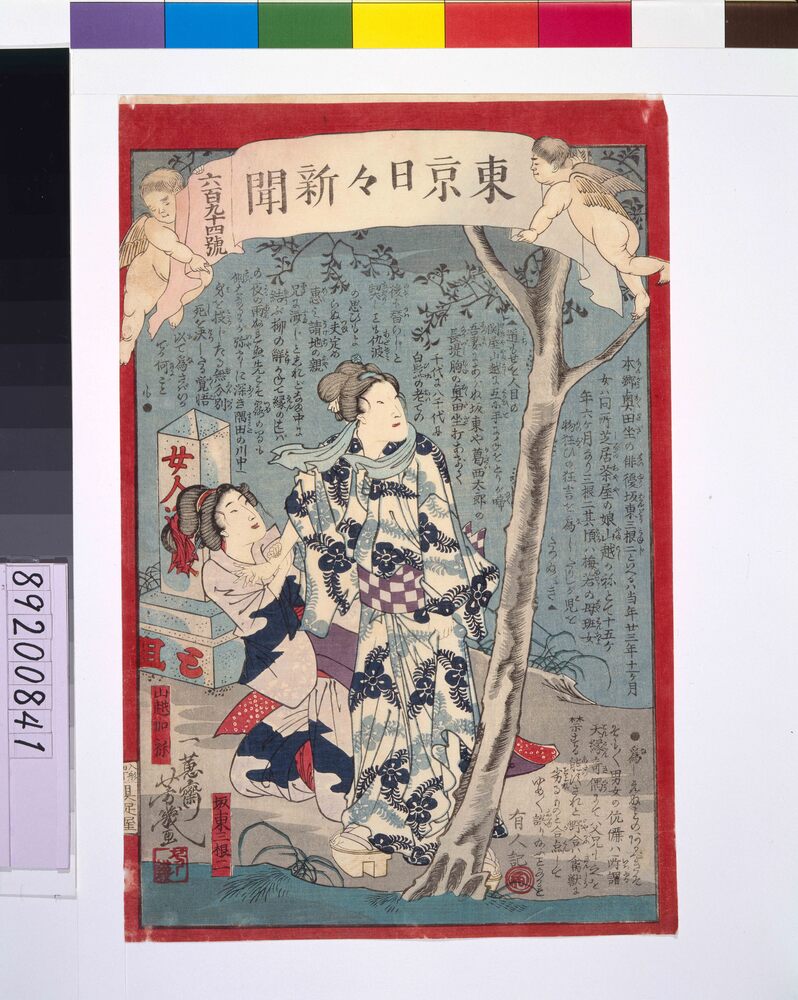作品画像：東京日々新聞 六百九十四号  (本郷奥田座の俳優坂東三根二、芝居茶屋の娘と心中)