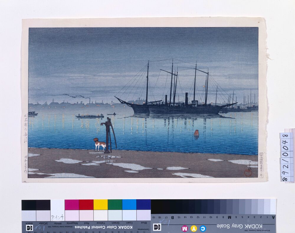 作品画像:東京二十景 明石町乃雨後