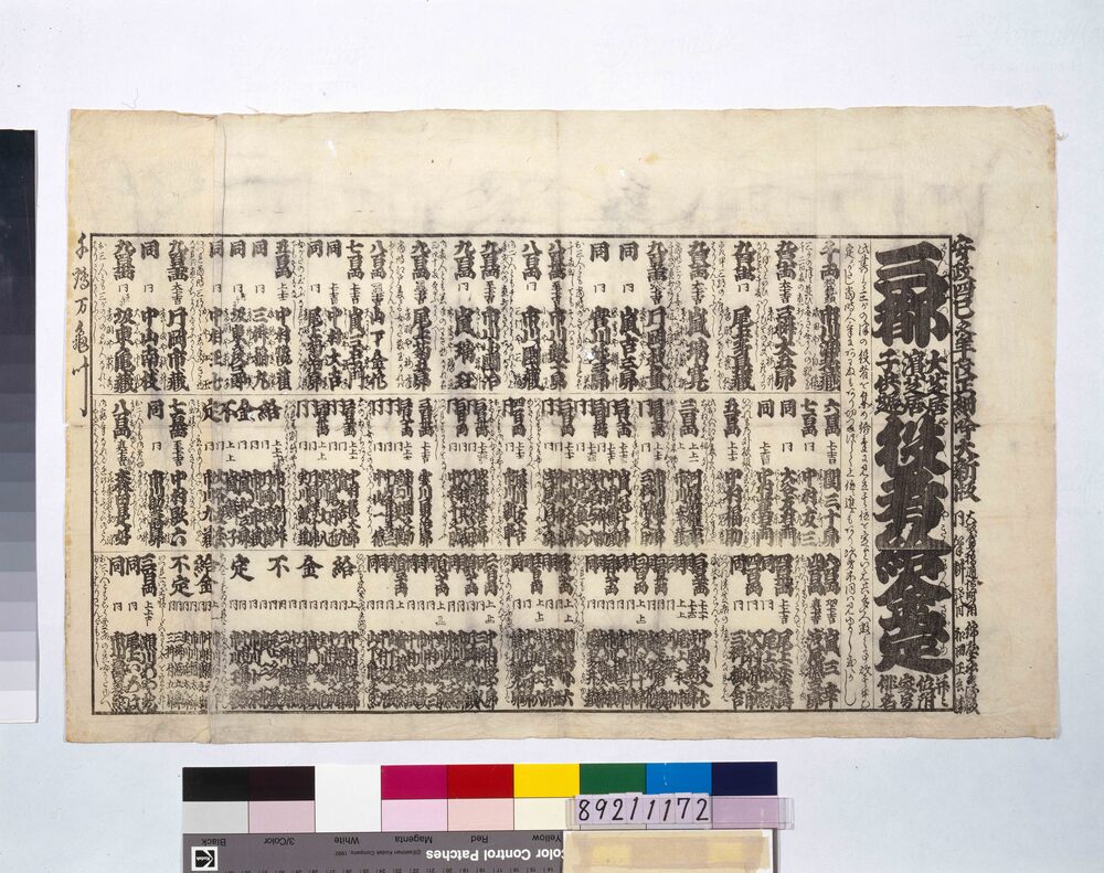 作品画像:三都役者給金定