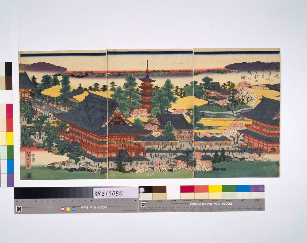 作品画像:東都名所浅草金龍山境内ノ図