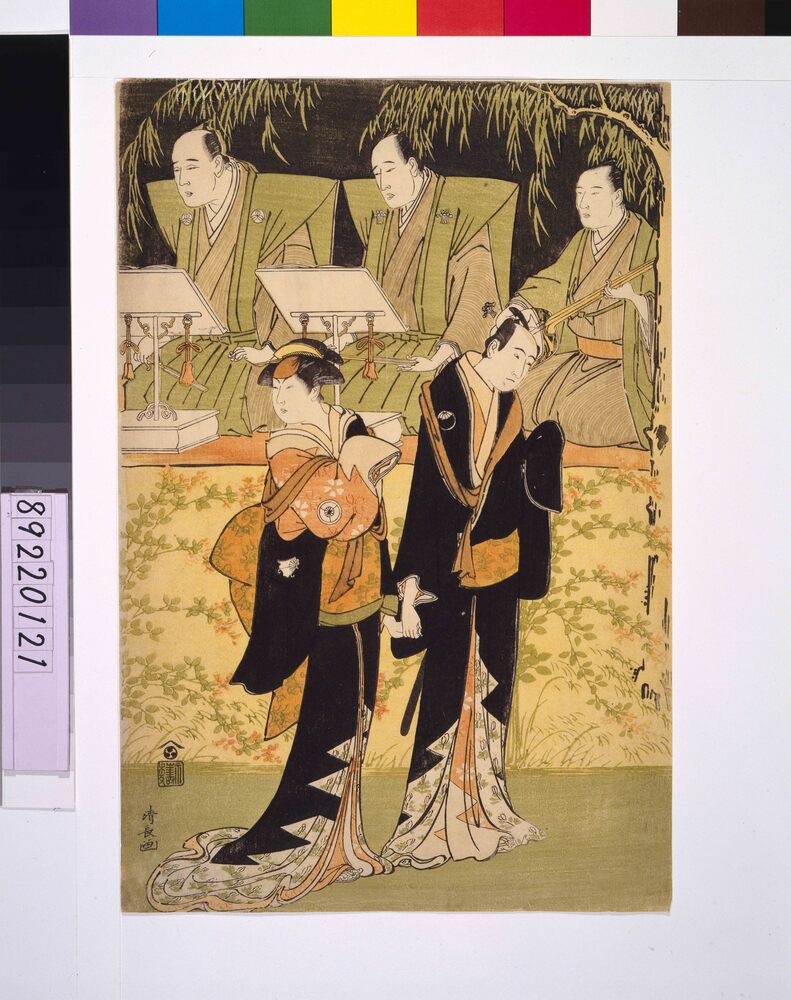 作品画像:出語り 三代目沢村宗十郎の治兵衛と四代目岩井半四郎の小春