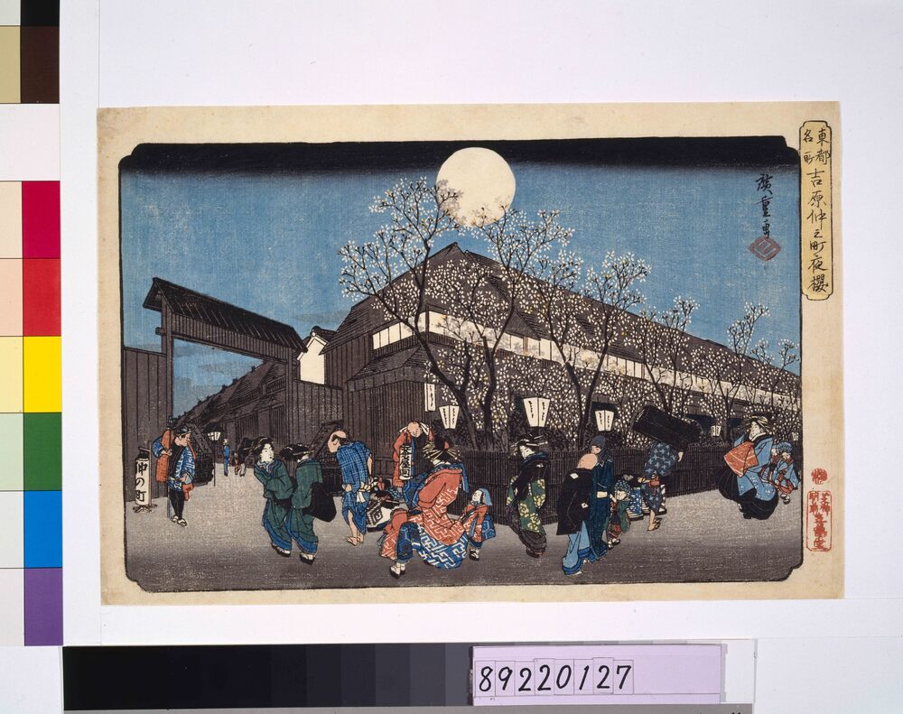 作品画像:東都名所 吉原仲之町夜桜