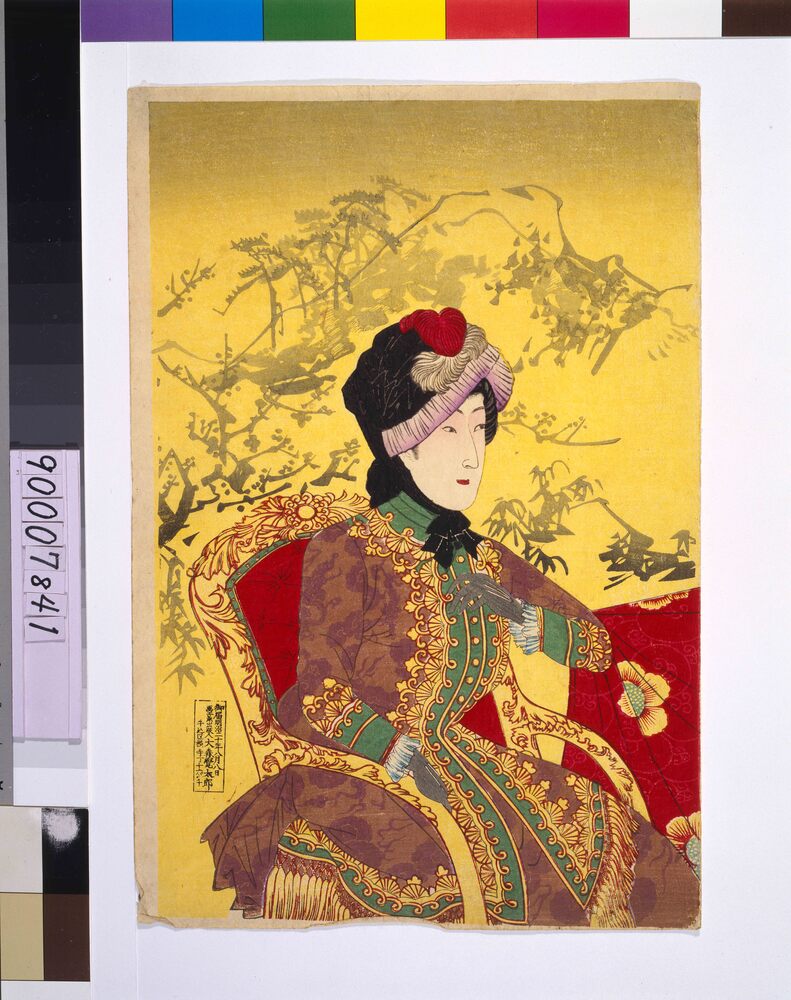 作品画像：[婦人椅子座図]
