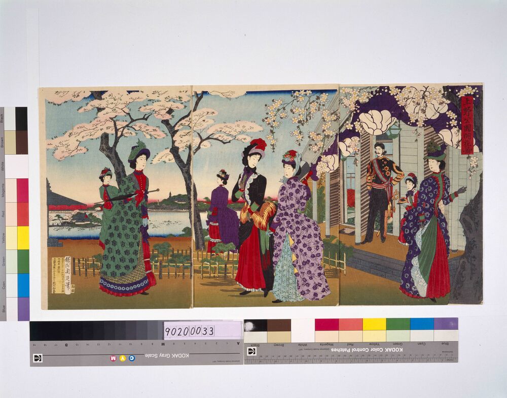 作品画像：上野公園開花ノ図