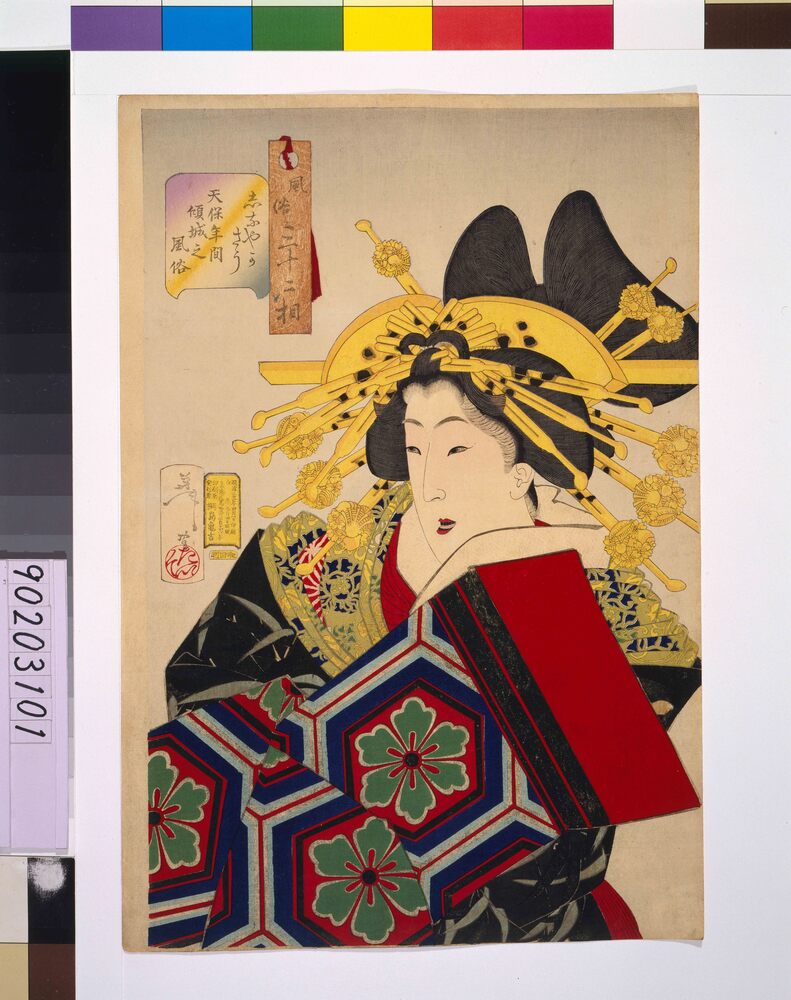 作品画像：風俗三十二相 しなやかさう 天保年間傾城之風俗