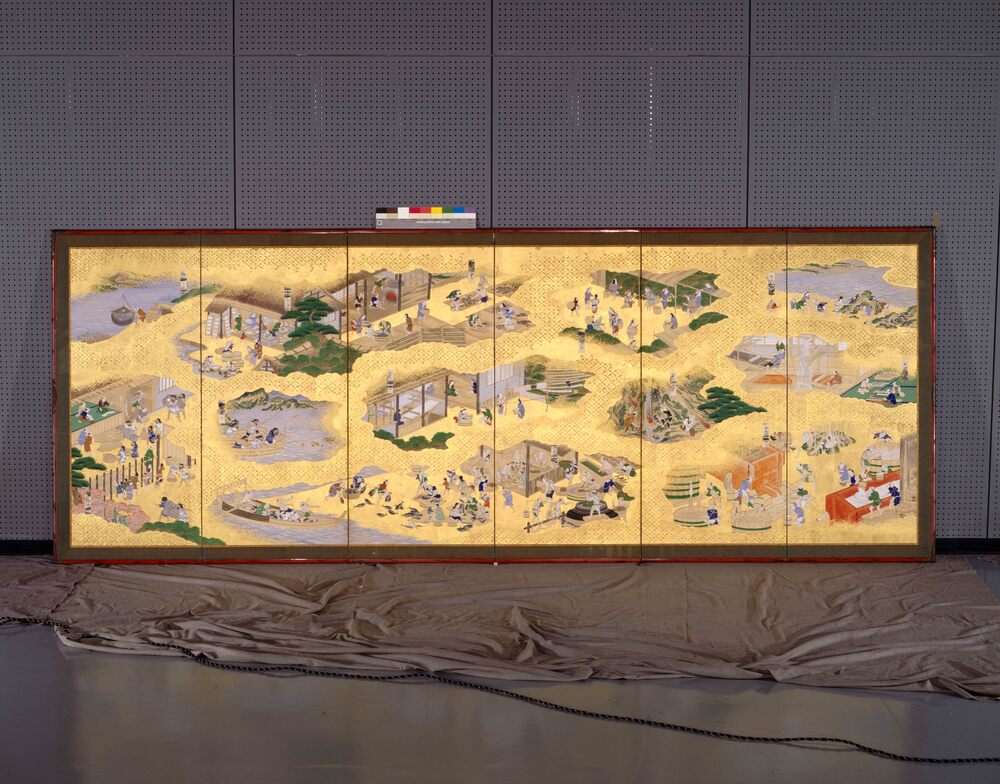 作品画像：諸国名産図屏風