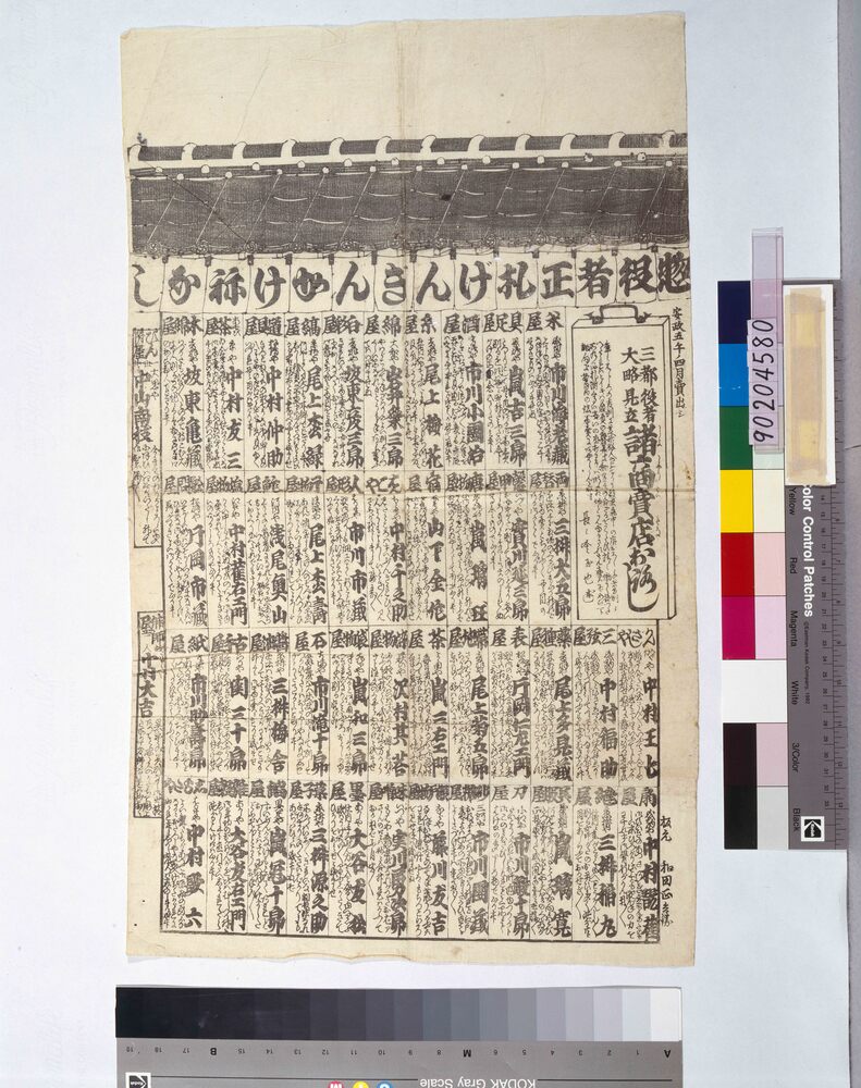 作品画像:三都役者大略見立諸商売店おろし