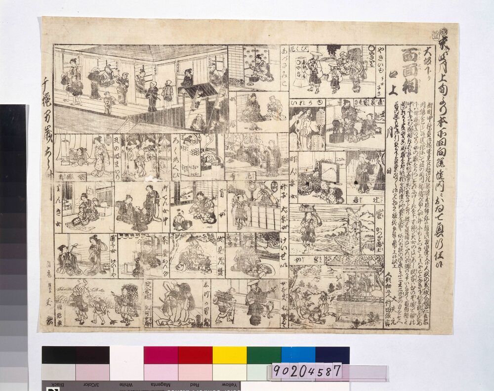 作品画像：大坂下り百面相口上(竹田源吉)