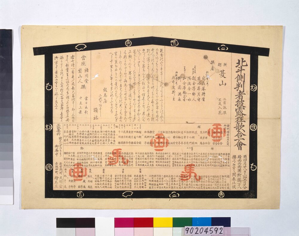 作品画像:北斗側判者披露狂歌合一会