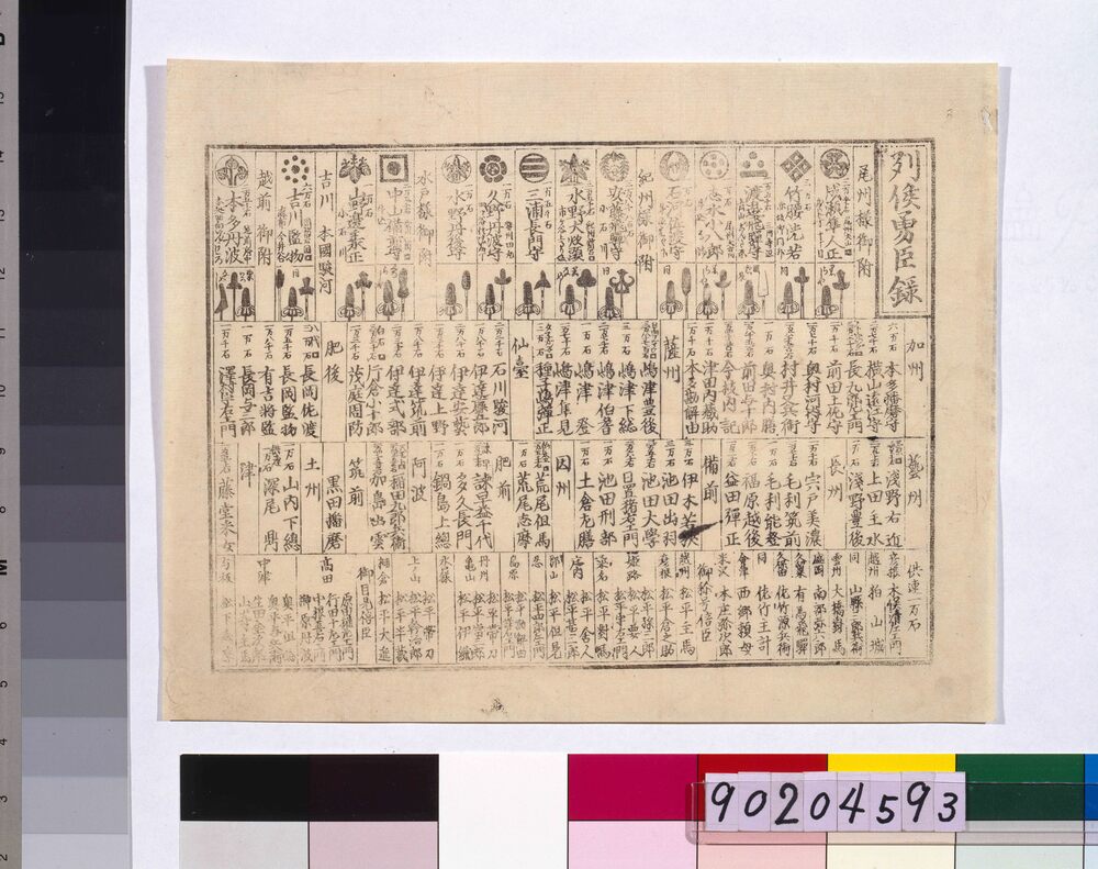 作品画像:列侯勇臣録