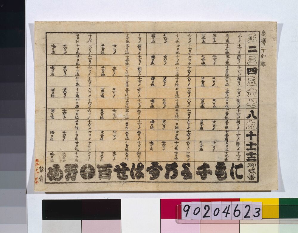 作品画像：[町火消御城番当番付]