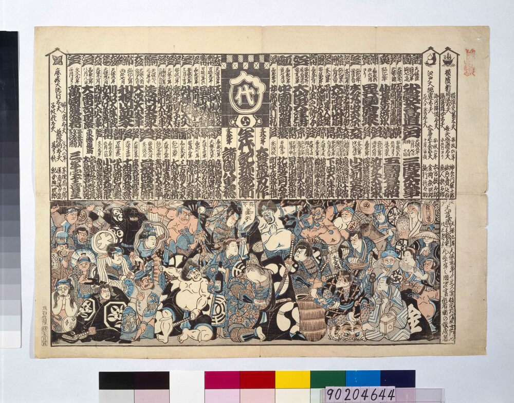 作品画像：年代記珍説噺(顔見世番附仕立)