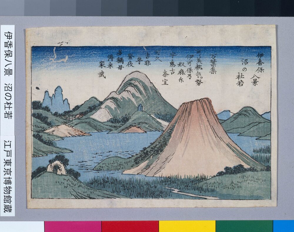 作品画像:細画 伊香保八景 沼の杜若