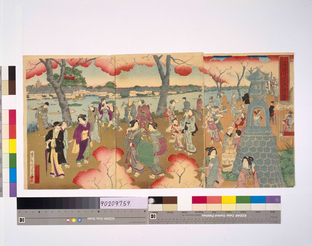 作品画像:東京隅田川花盛の図