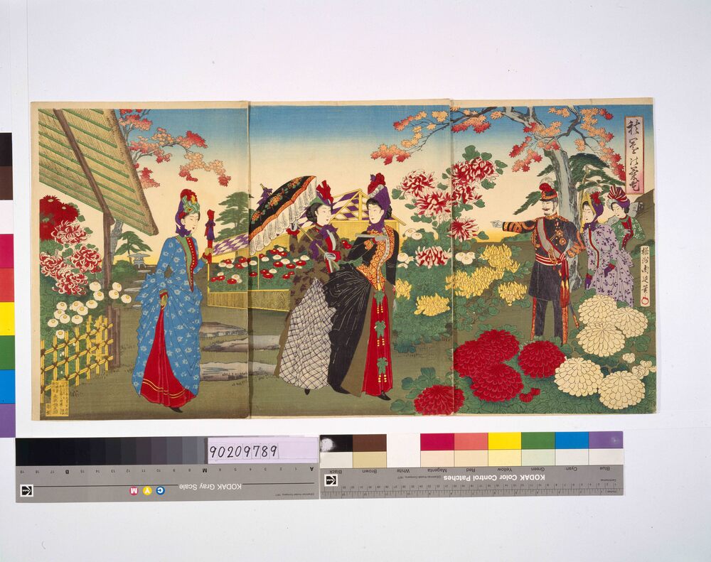 作品画像：秋園の菊花