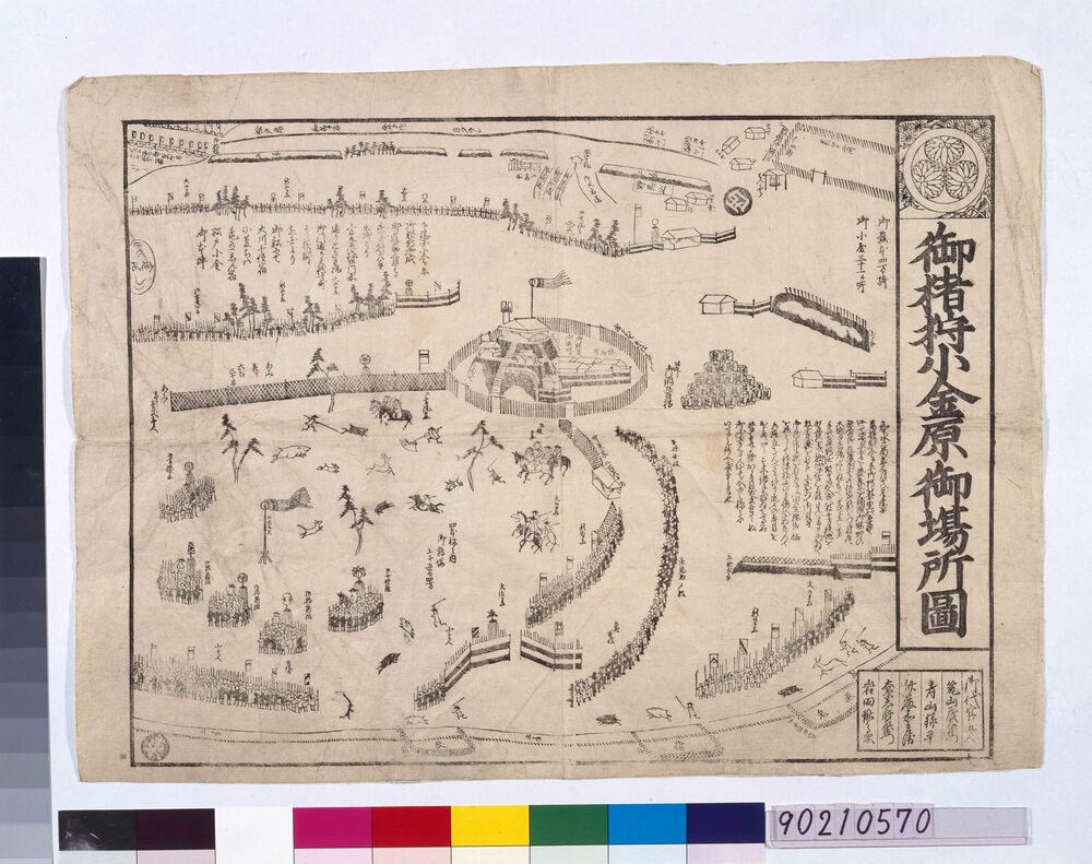 作品画像:御猪狩小金原御場所図