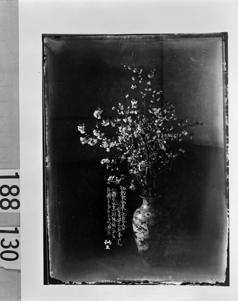作品画像：八幡谷女児校の式場の生け花