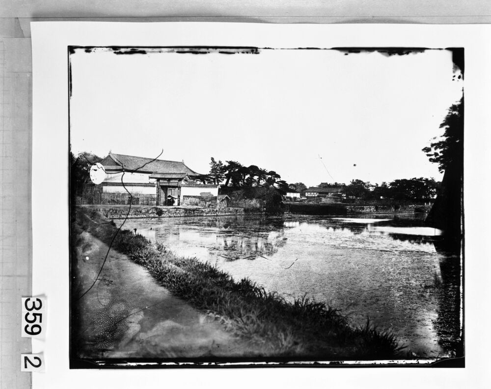 作品画像:旧江戸城写真ガラス原板 雉子橋門
