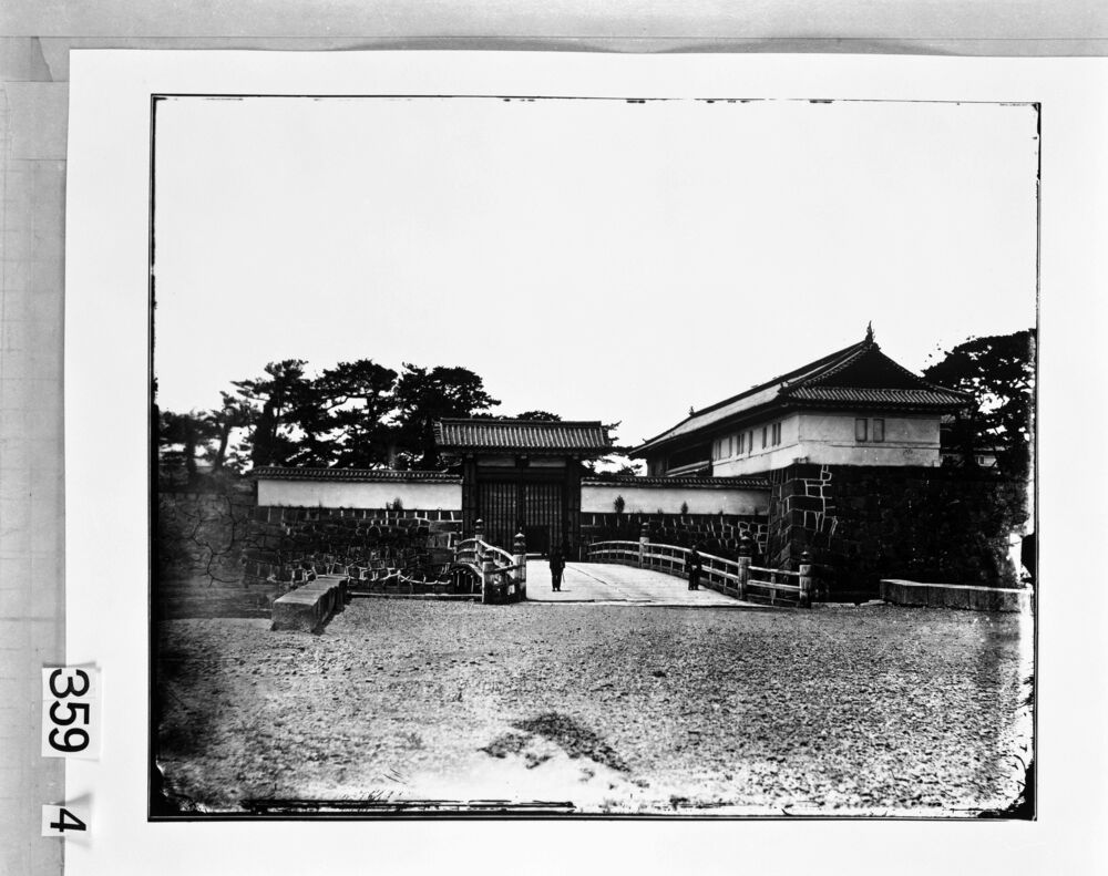 作品画像:旧江戸城写真ガラス原板 大手門