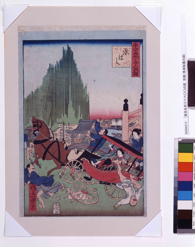 作品画像:東京名所三十六戯撰 京橋