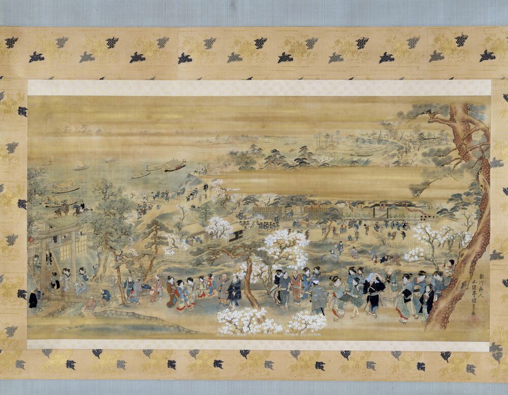 作品画像：隅田川東岸花見図