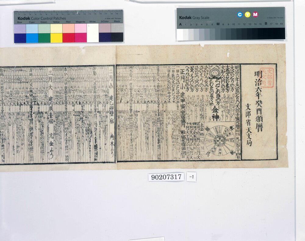 作品画像:明治六年癸酉頒暦