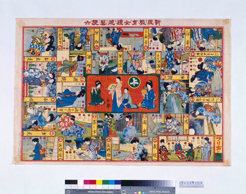 作品画像：新版教育女礼式双六
