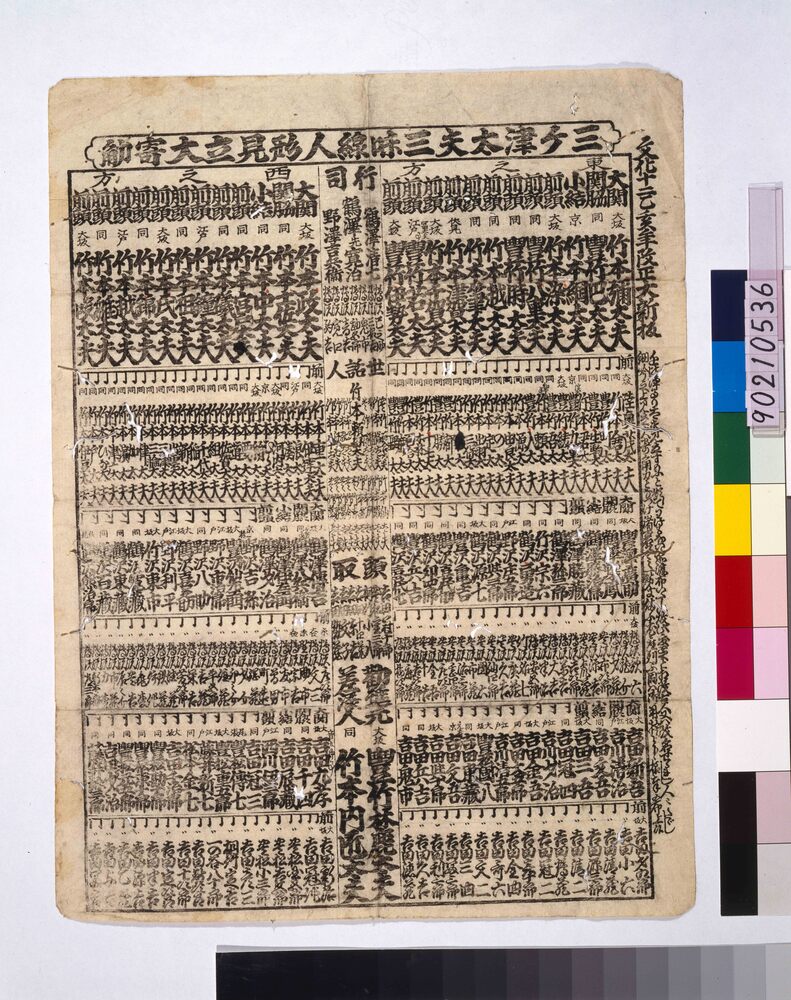 作品画像:三ケ津太夫三味線人形見立大寄角力