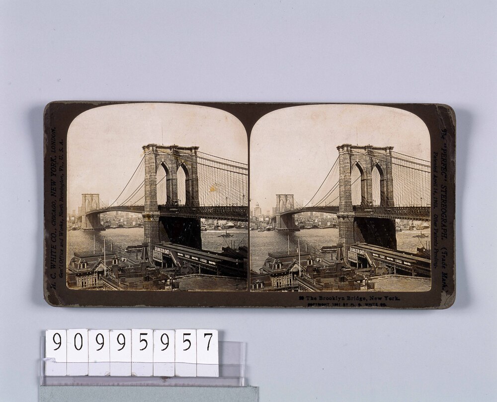 作品画像：外国製ステレオ写真　The Brookiyn Brige,New York.(No.20)