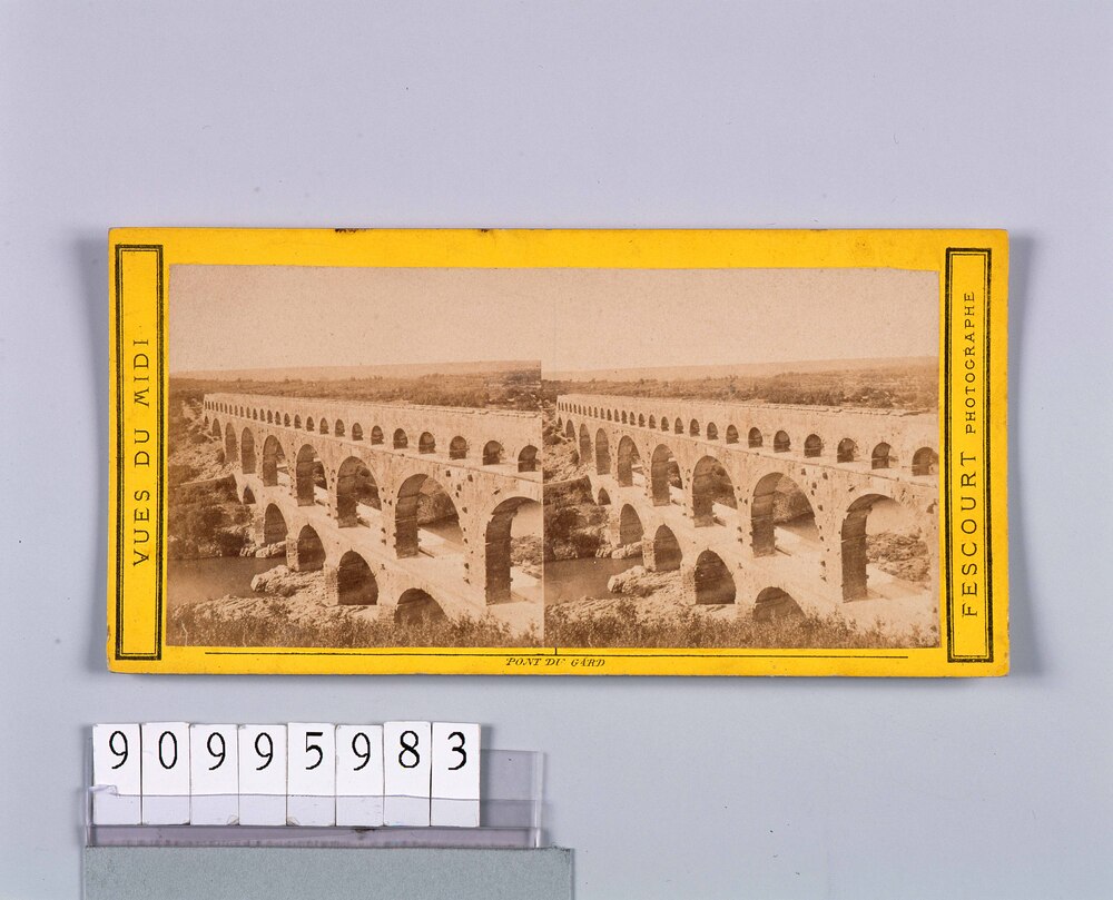 作品画像:外国製ステレオ写真 Vues du Midi(Pont du Gard)南フランス