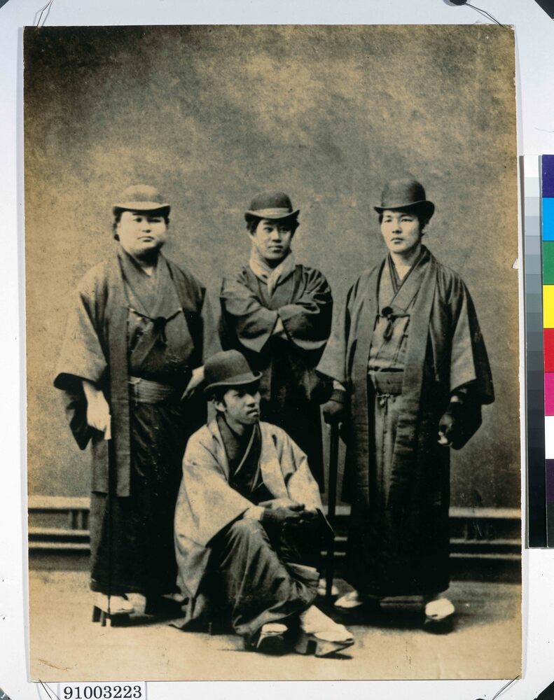 作品画像:高橋是清と共立学校関係者