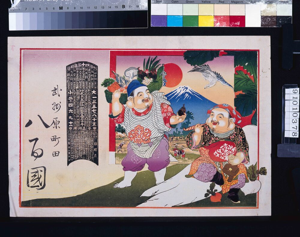 作品画像:八百国(明治四十三年略暦)