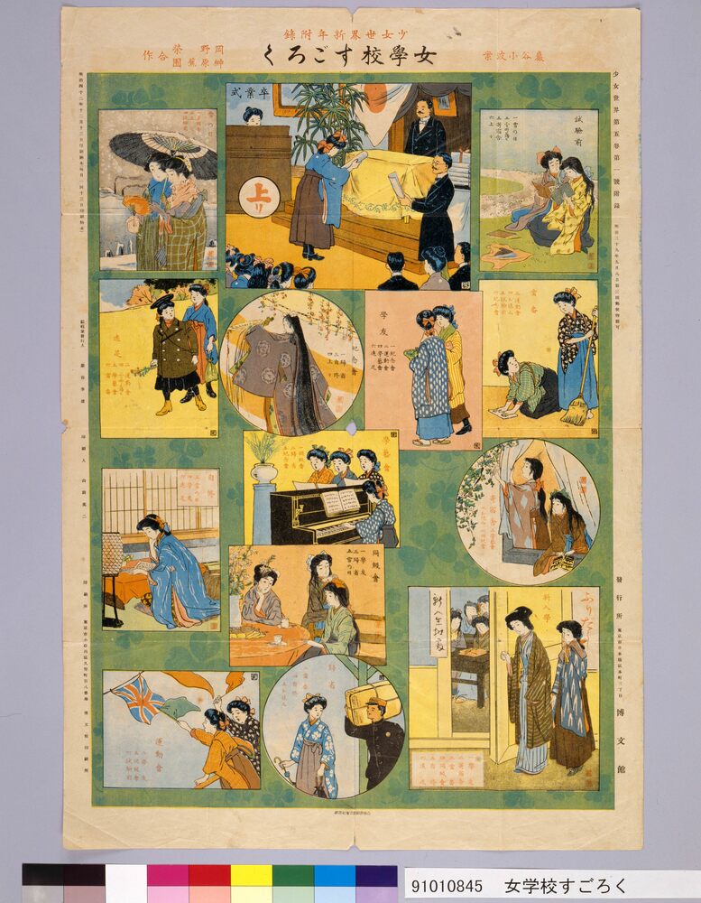 作品画像：女学校すごろく