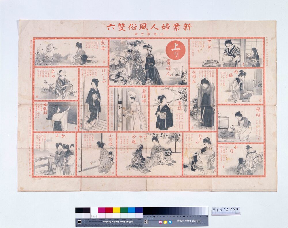 作品画像:新案婦人風俗双六